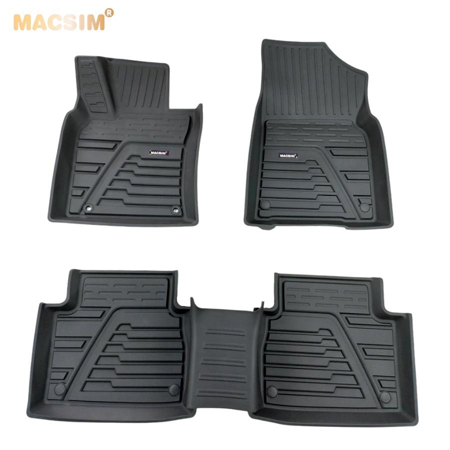 Thảm lót sàn xe ô tô Toyota Highlander 2020-nay Nhãn hiệu Macsim chất liệu nhựa TPE đúc khuôn cao cấp - màu đen