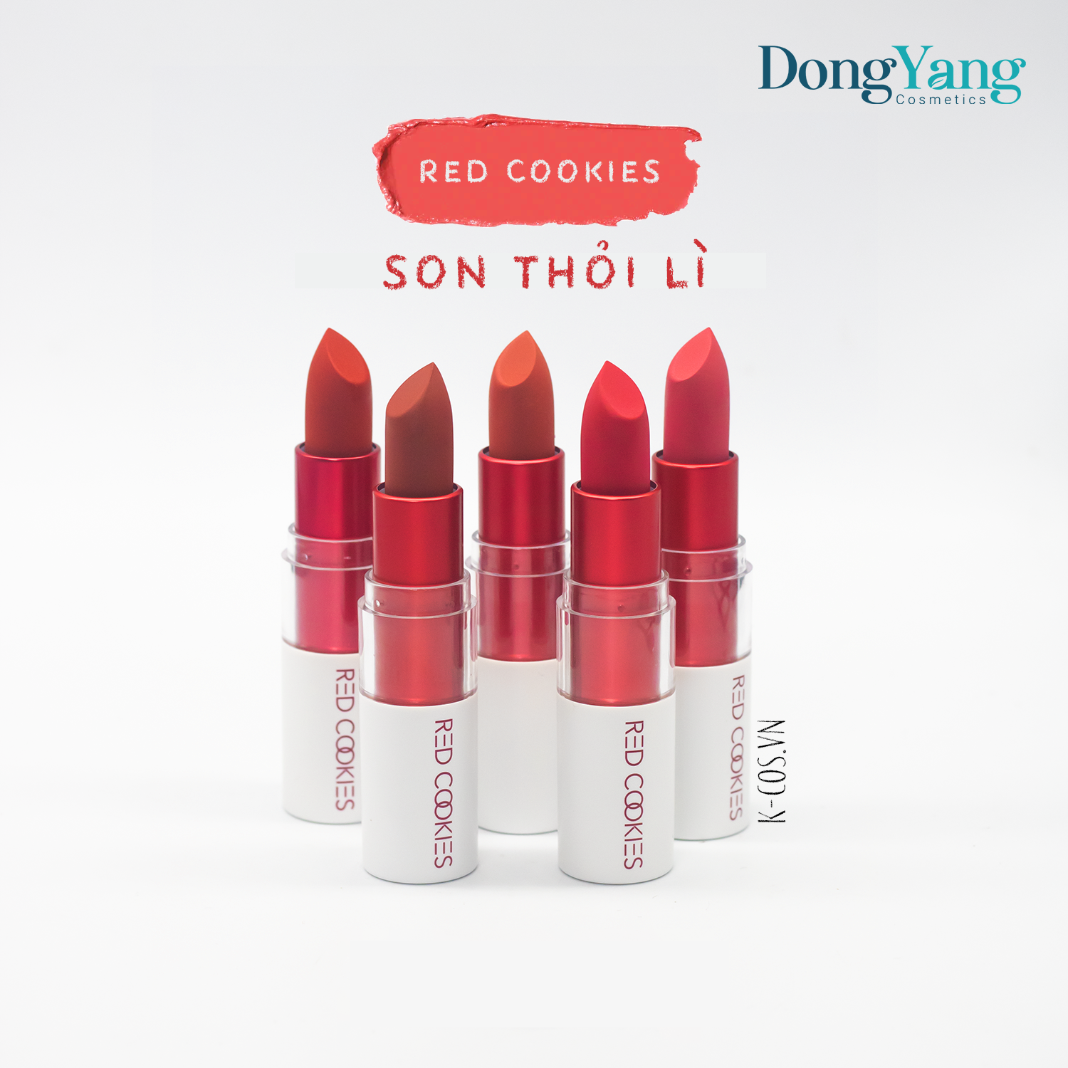 Son Thỏi Lì Marshmallow Powder Lipstick Red Cookies Hàn Quốc - Màu A5 Hồng San Hô