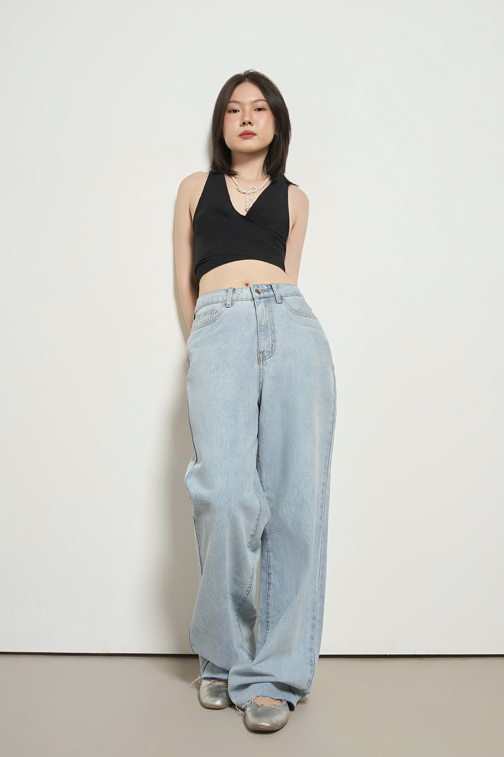 DOTTIE - Quần jeans ống rộng nữ - Q0260