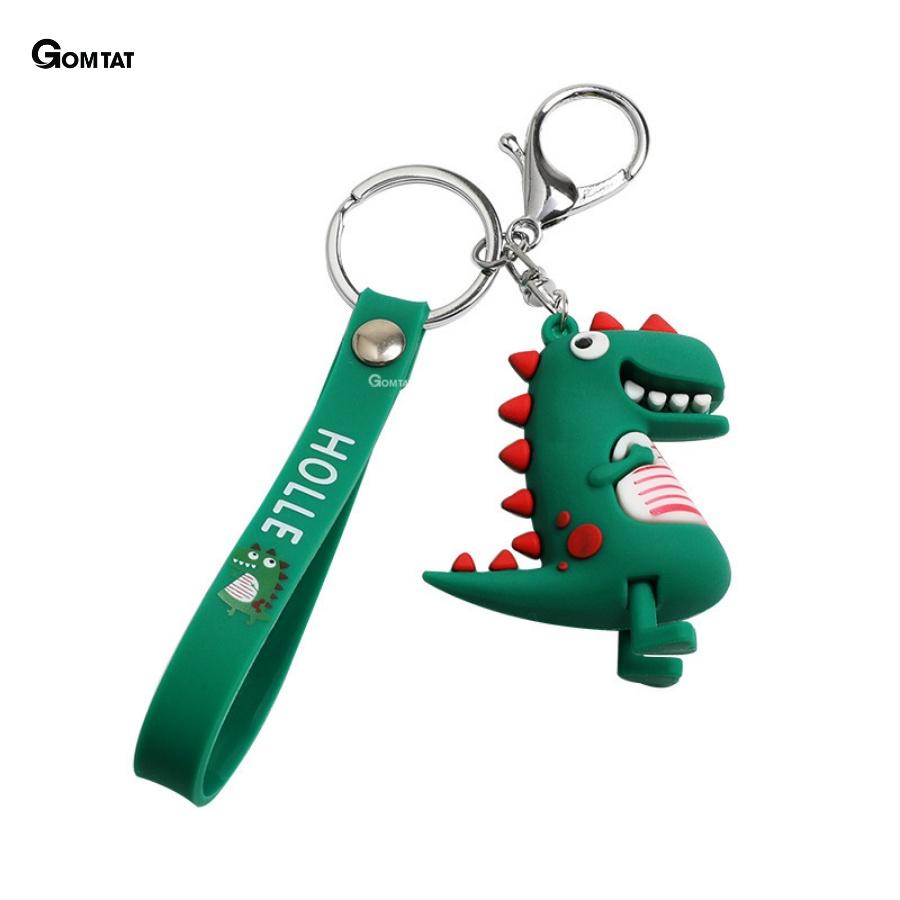 Móc khóa Hàn Quốc, móc treo trên balo, túi xách mẫu khủng long siêu dễ thương - KEY-CHAIN-004