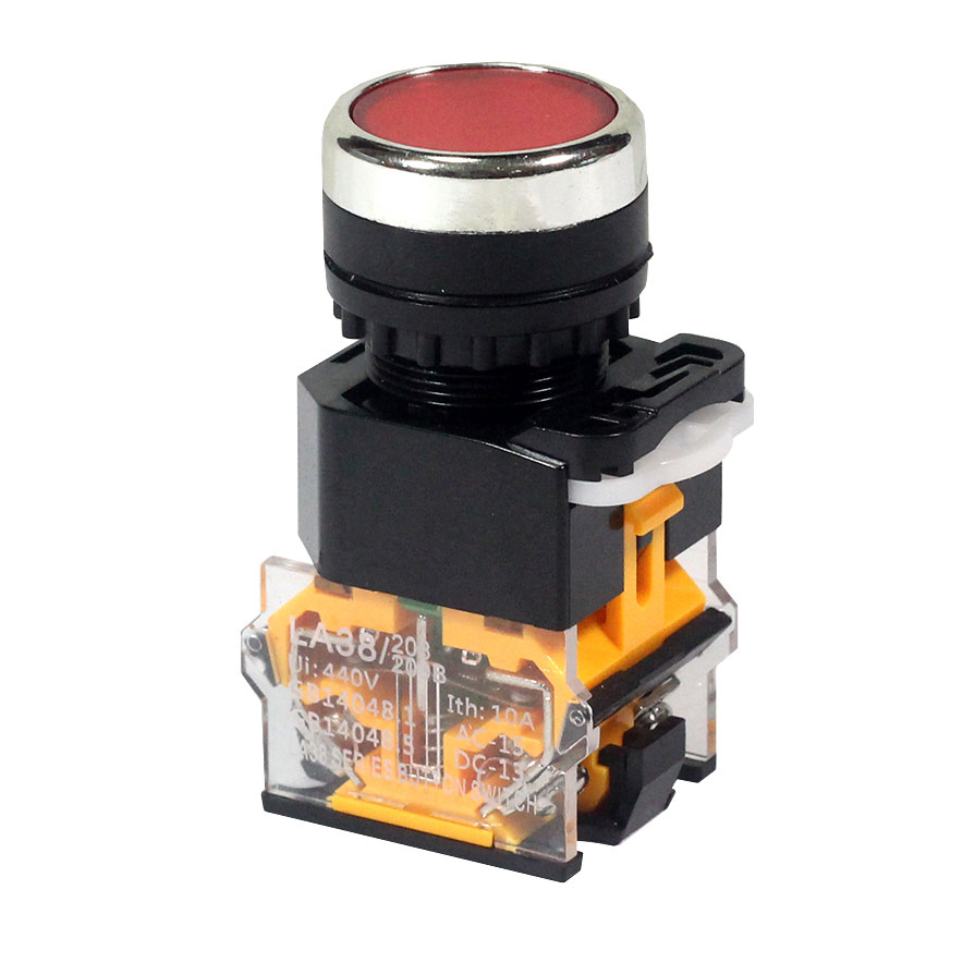 Nút Nhấn Đề Nhả Không Đèn LA38 - 440V 10A - Xanh Lá