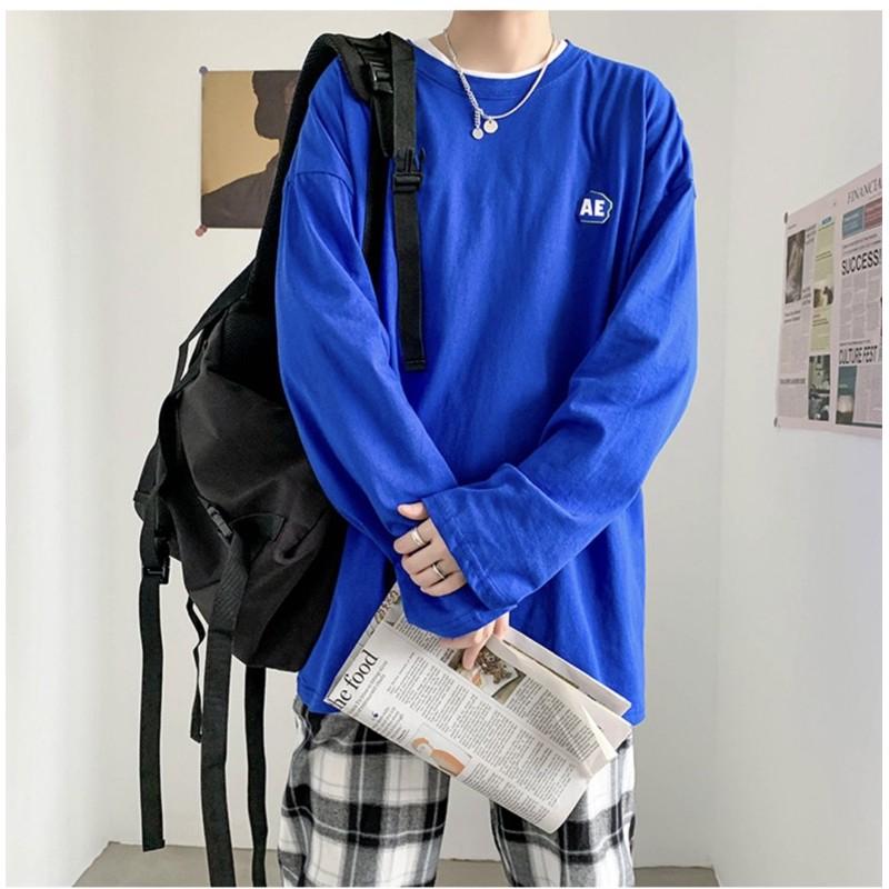 Áo Thun Tay Dài Logo AB Unisex Form Rộng