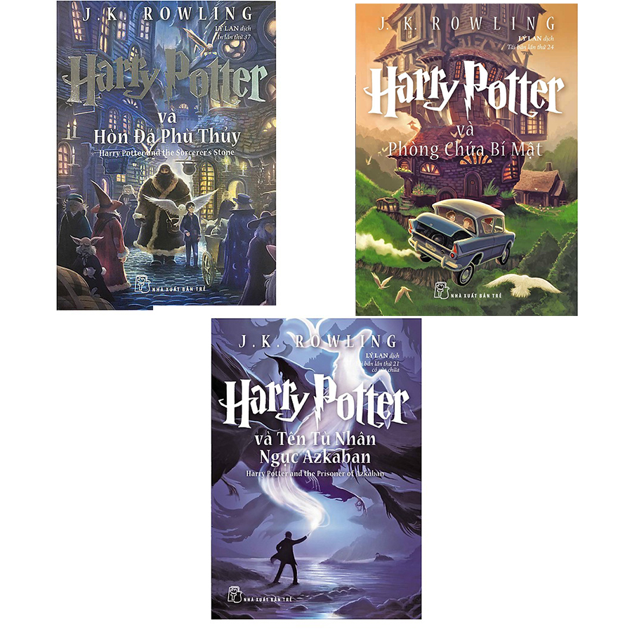 Combo sách Harry Potter tập 1,2 và 3