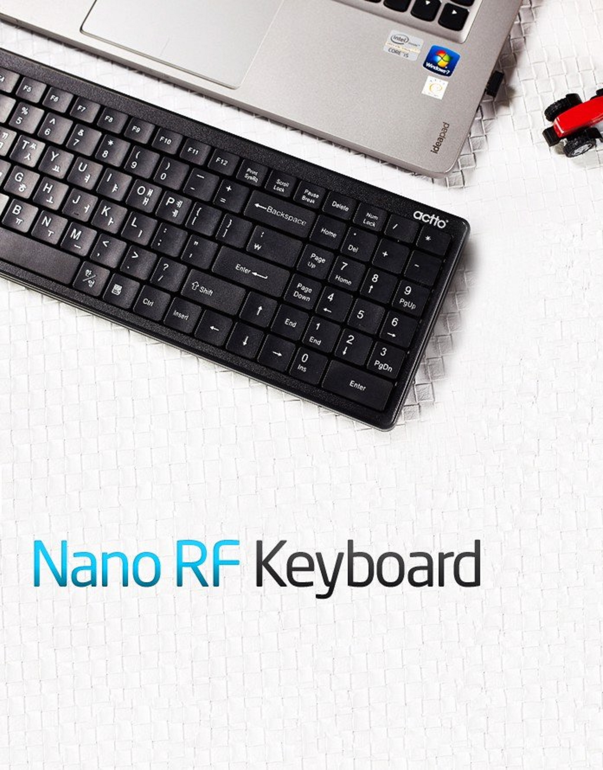 Bàn phím không dây văn phòng Nano RF Keyboard với thiết kế mỏng gọn Actto KBD-34 - Hàng chính hãng