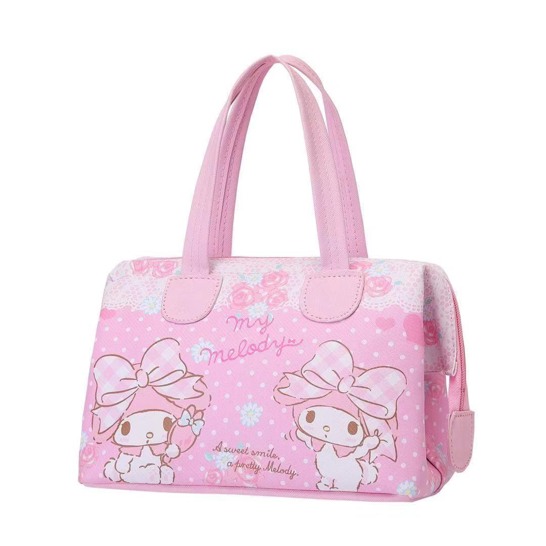 Sanrio Hello Kitty Túi Đeo Vai Cho Giai Điệu Pu Túi Xách Bé Gái Túi Đựng Đồ Ăn Trưa Hoạt Hình Dễ Thương Eco Túi Tote Kid Túi