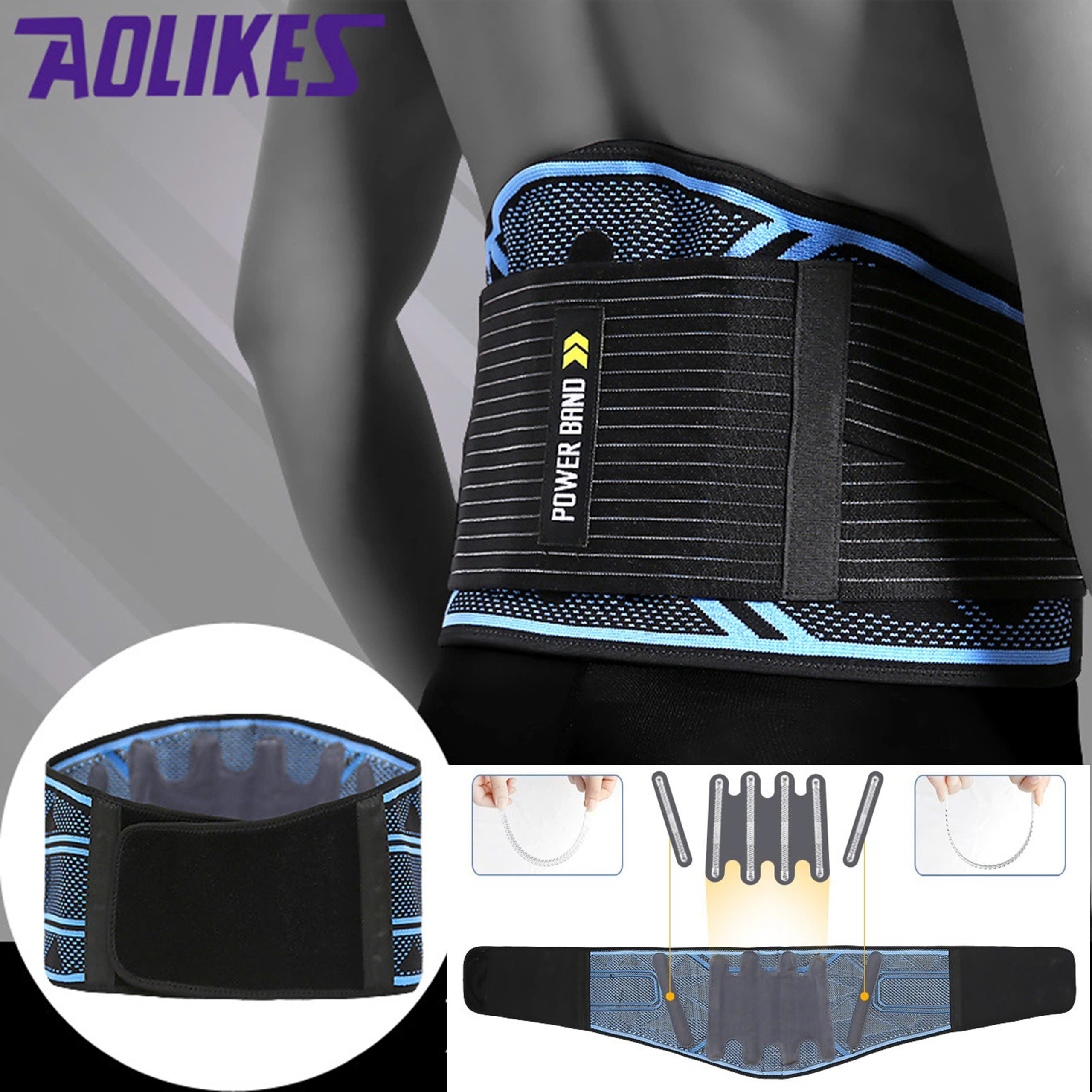 Đai Lưng Cột Sống AOLIKES A-7892, Giảm Đau Lưng Cho Người Thoát Vị, Thoái Hóa, Phục Hồi Chức Năng