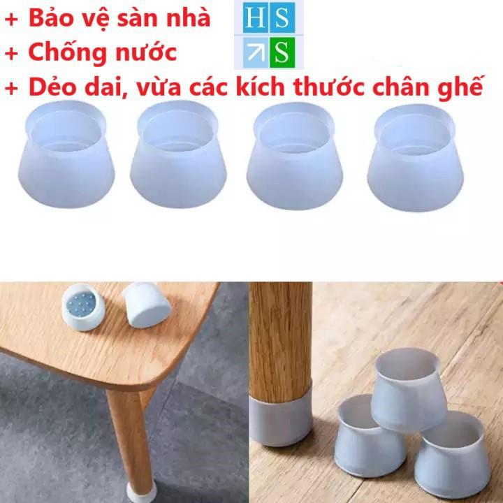 BỌC CHÂN BÀN GHẾ Silicon tiện ích - Chống trầy xước sàn nhà, chống trơn trượt, chống ồn - HS shop Đà Nẵng