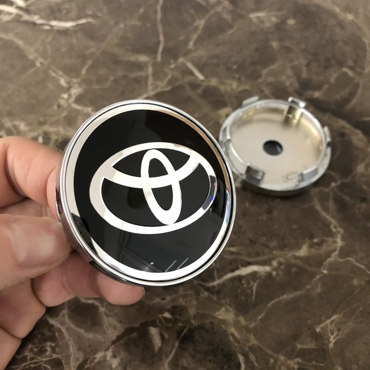 Logo chụp mâm, ốp lazang bánh xe ô tô Toyota đường kính 60mm