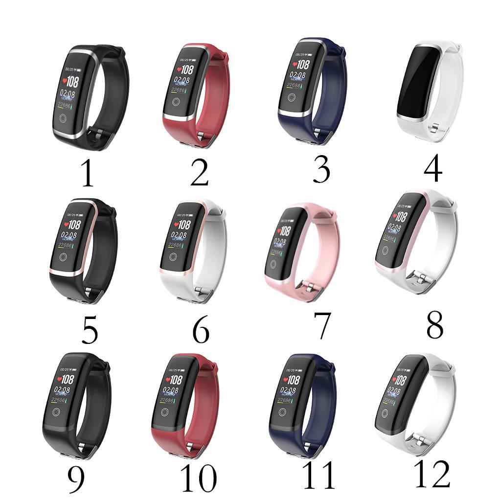 Lerbyee Sport Fitness Tracker M4 Smart Heart Rate Monitor Wristband Silver +