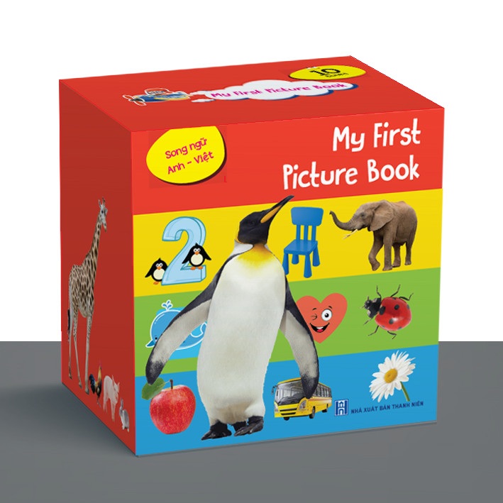 Bộ Sách - My First Picture Book 1 - Song Ngữ Anh Việt - Bìa Cứng 10 Chủ Đề Kèm File Nghe