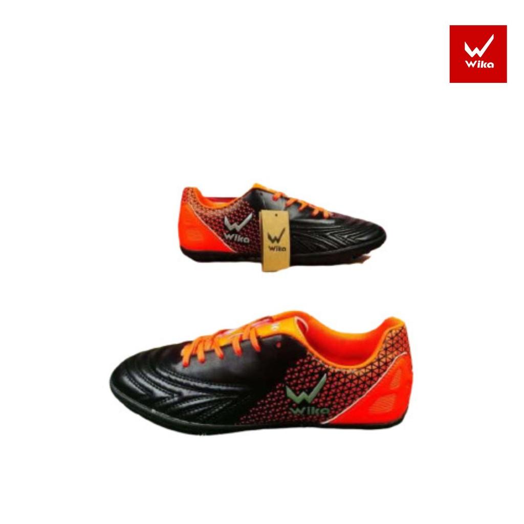 Giày đá bóng cỏ nhân tạo Wika Neo One Đen Cam thể thao nam chính hãng chất lượng - WN004