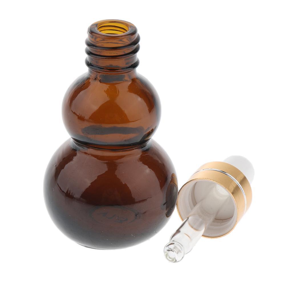 24Pcs Amber Empty Refillable Glass Dropper Bottles for Essential Oil Makeup