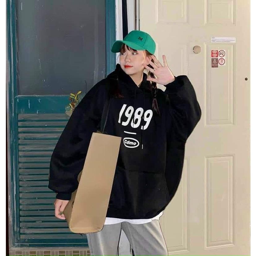 Áo Hoodie Nỉ Bông TAY PHỒNG 1989 Form Rộng Nam Nữ Unisex Phong Cách Ulzzang