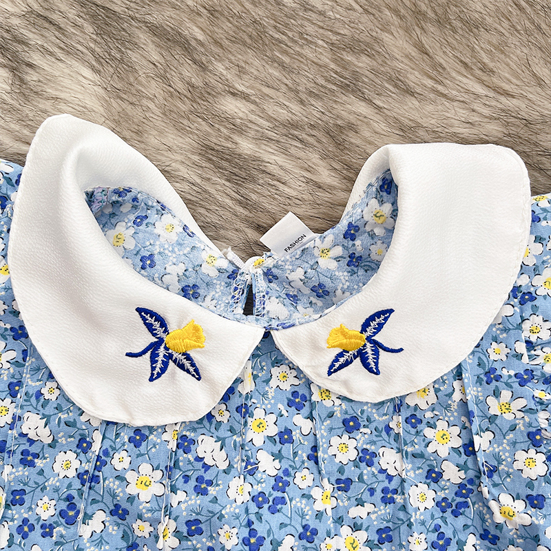Váy hoa nhí cho bé gái, Đầm cho bé gái 7-28kg cánh tiên cổ thêu hoa siêu xinh – SD091
