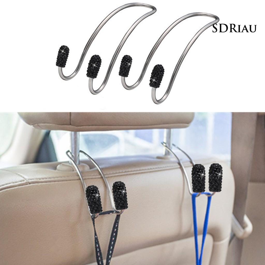 Bộ 2 Móc Treo Đồ Gắn Sau Ghế Xe Hơi Bằng Thép Không Gỉ