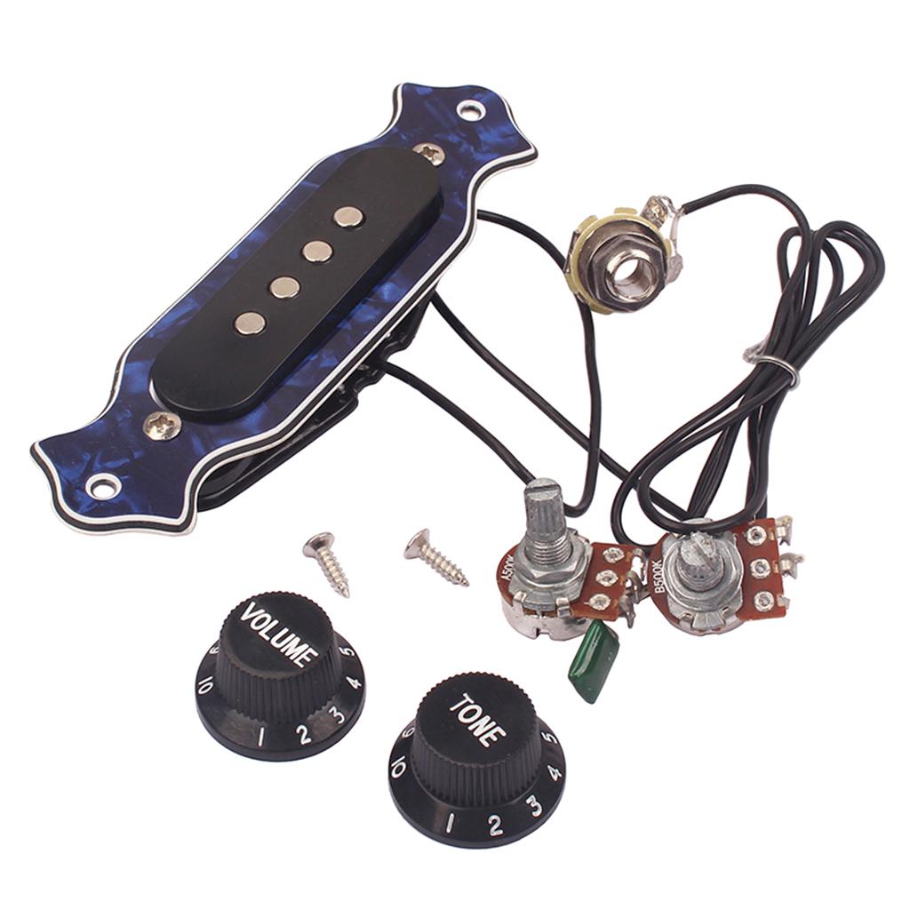 Sunnimix 4 Dây Đàn Guitar Bán Tông Điều Khiển Âm Lượng W/Màu Nút Âm Lượng Cho Đàn Ukulele