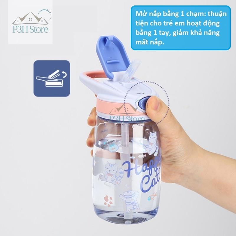 Bình Nước Trẻ Em có ống hút silicone Lock&amp;Lock Dung tích 400ml ABF655