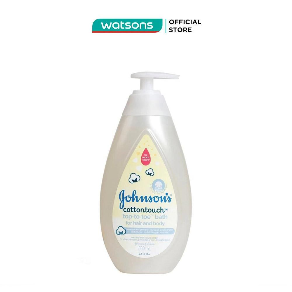Sữa Tắm Gội Johnson's Cottontouch Top-To-Toe Bath 500ml