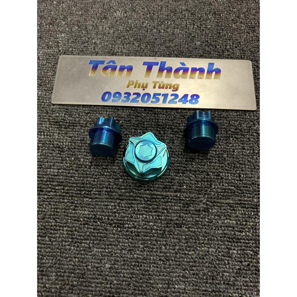 Bộ ốc chảng ba dành cho xe Sonic Titanium GR5 xanh tím, xanh lục bảo