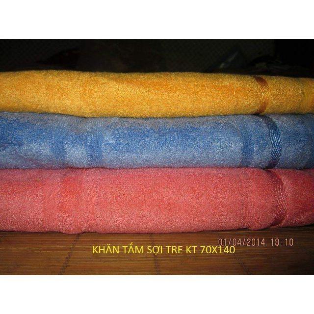 Khăn tắm cao cấp sợi tre siêu mềm mại kt 70x140cm 450-500g