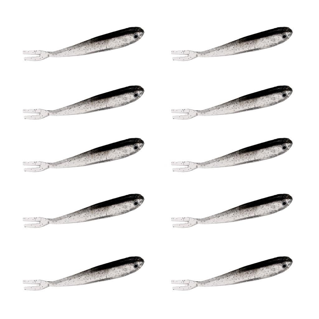 Black Soft Plastic Lure Tiddler Bait Bionic Bait Minnow Artificial Bait