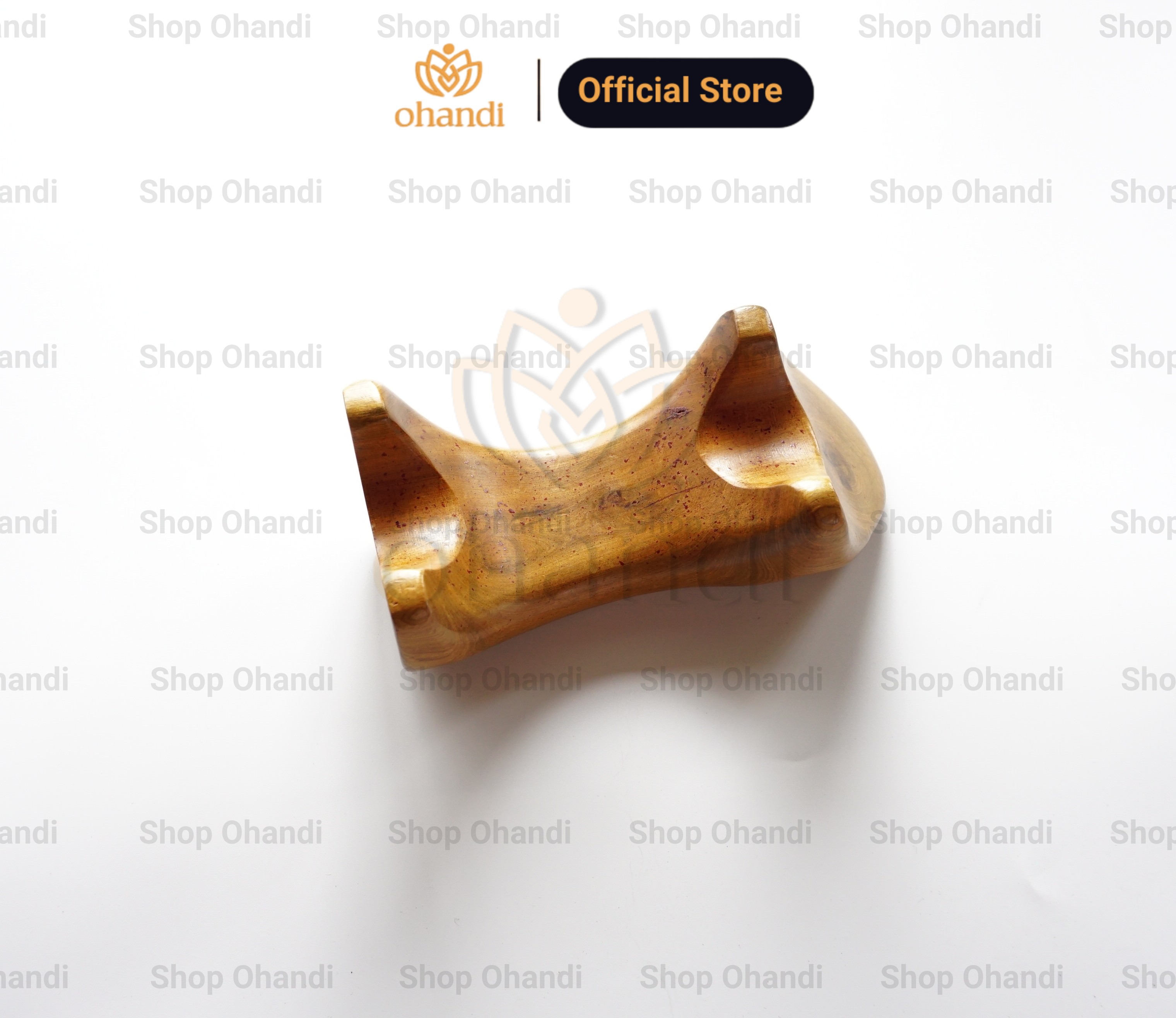 Dụng cụ Bấm Huyệt Mát Xa Lưng 4 Cạnh hình chú ếch gỗ bách xanh