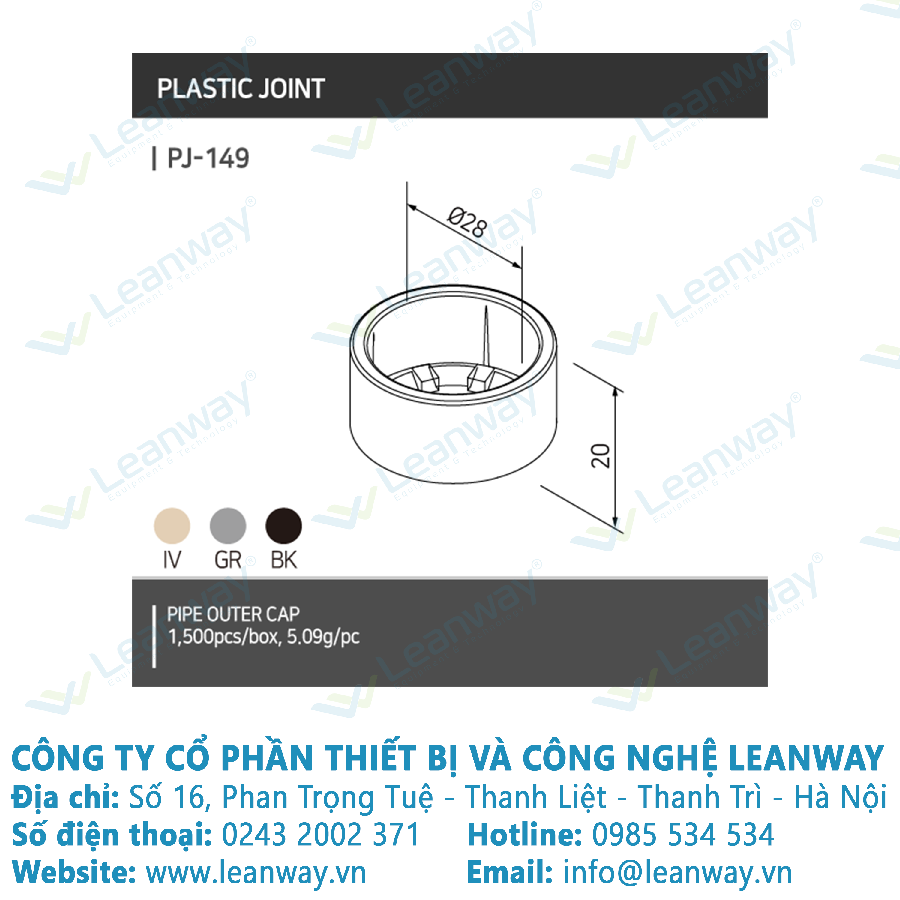 Khớp nối nhựa PJ-149 (Giá đã bao gồm VAT)