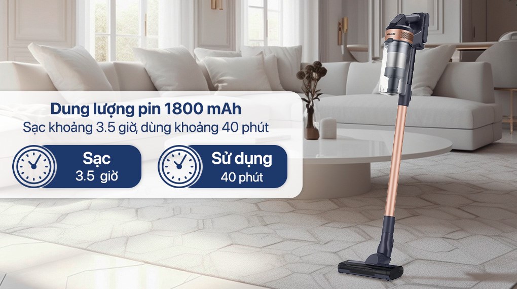 Máy hút bụi không dây Samsung VS15A60AGR7/SV - Hàng Chính Hãng