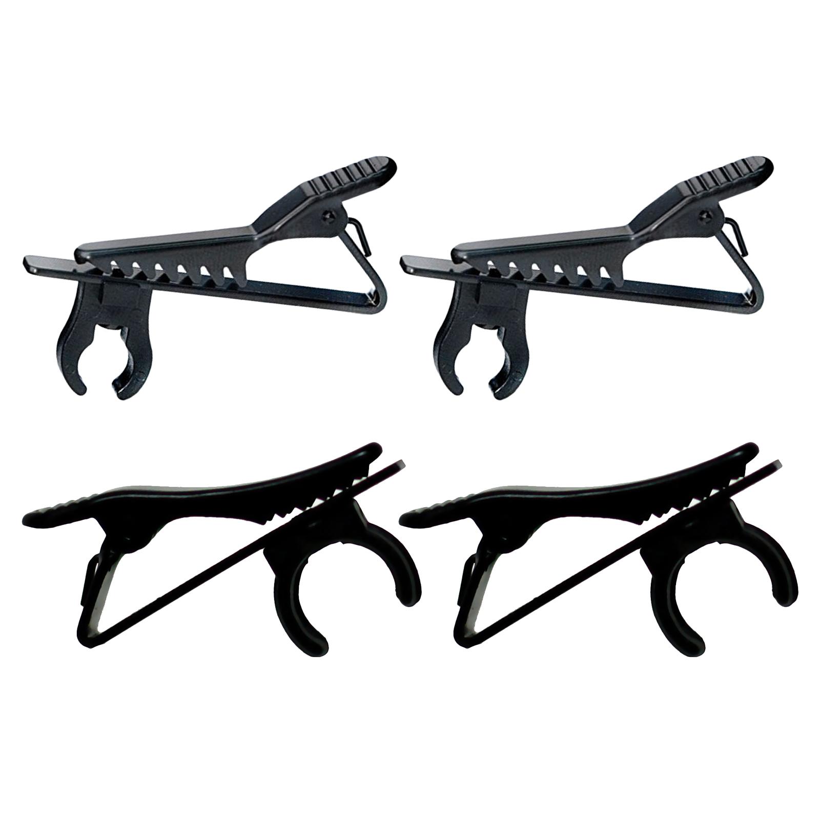 4pcs Portable Universal Mic Clips Speech Lapel Collar Microphone Clip Clamp
