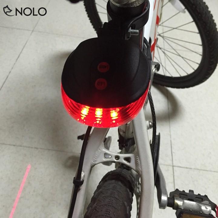 Combo 2 Đèn Led Chiếu Hậu Laser Cảnh Báo Gắn Cốt Yên Xe Đạp Nhiều Chế Độ