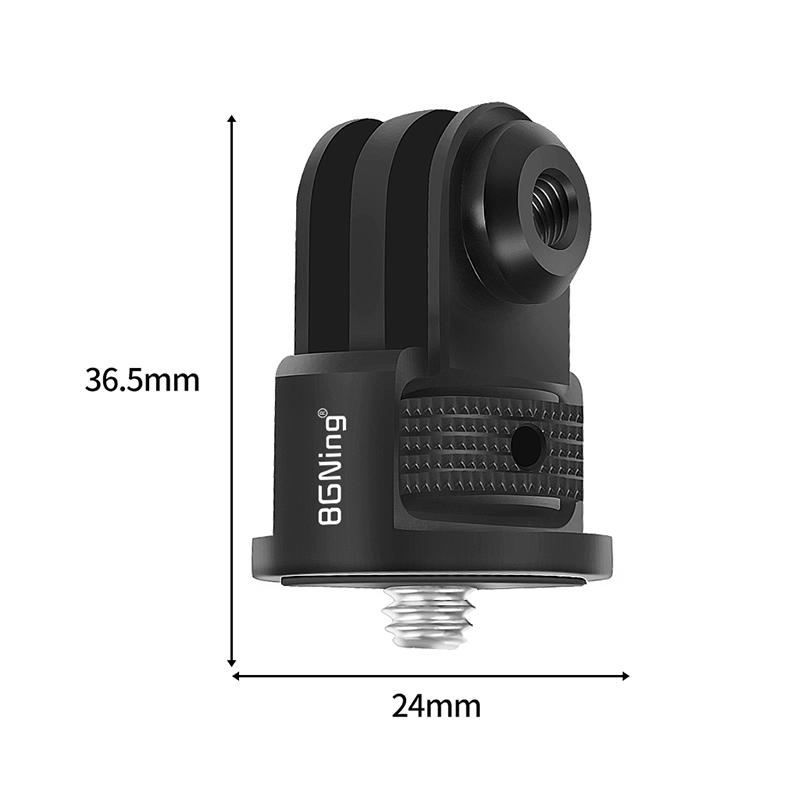 Bộ điều hợp bằng nhôm mini Mount 360 Đĩa xoay được gia cố 1/4 "Vít cho GoPro 12 11 10 Osmo Action 2 Insta360 One X2 Camera