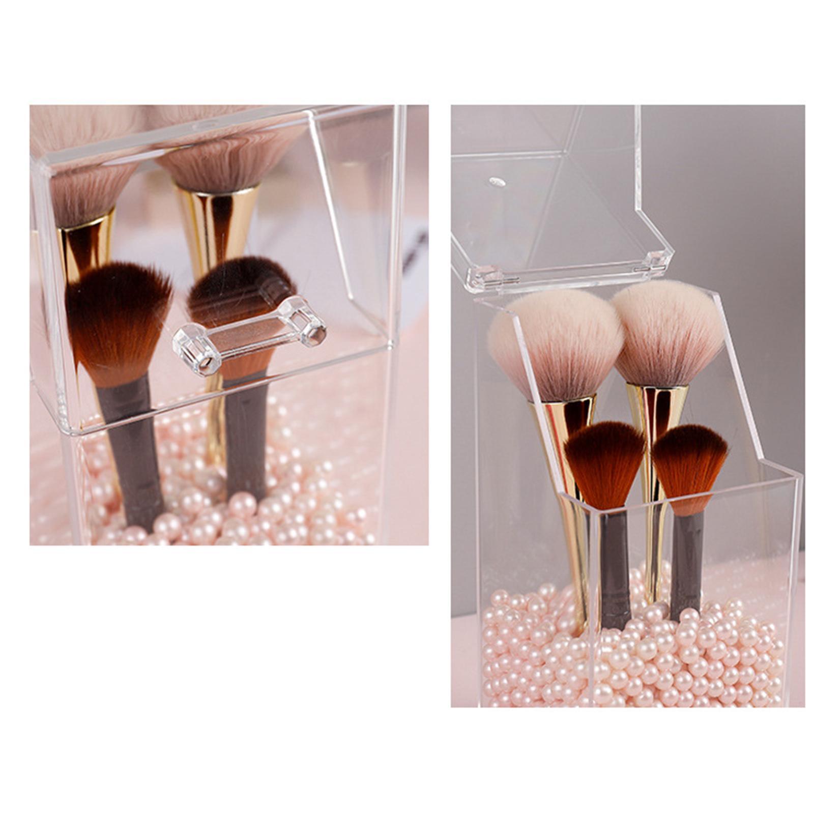 Transparent Acrylic Cosmetic Organizer Makeup Brush Container Storage Holder
