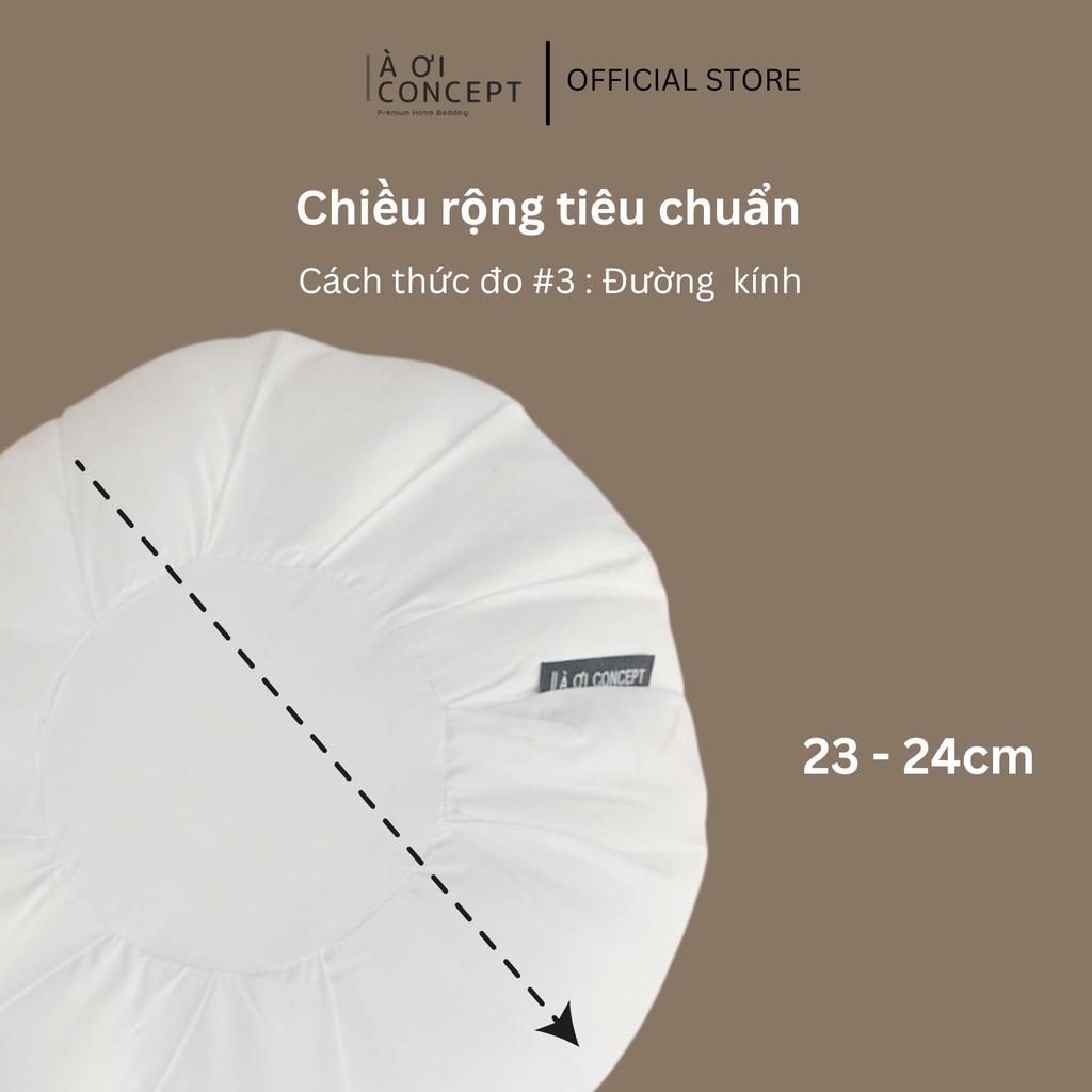 Ruột Gối Ôm Gòn Lông Vũ/ Bông Hạt Cao Cấp À Ơi Concept size 37x100 cm