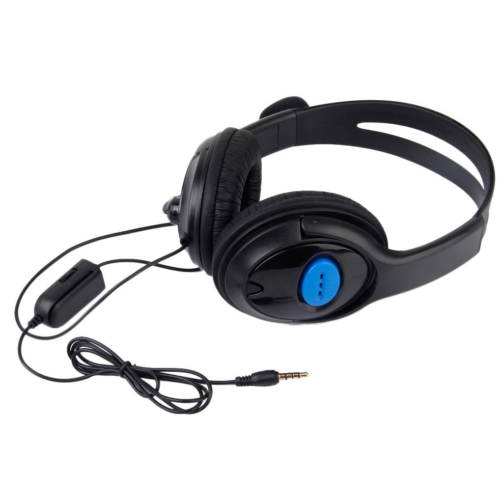3.5mm Headphone Headset Earphone W/ Microphone Volume Control for Game