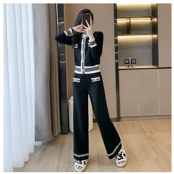 Bộ Đồ Dệt Kim Hai Mảnh Cá Tính Thời Trang AB50 - Hàng Quảng Châu Cao Cấp