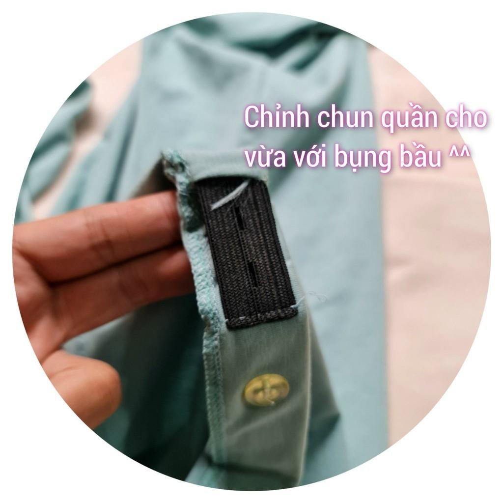 Bộ đồ bầu sau sinh mặc nhà Hàn Quốc, Bộ bầu chất cotton, thoáng mát, tiện cho mẹ ty, size to