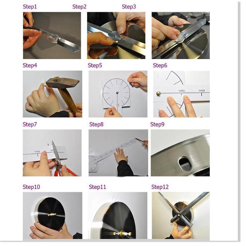 Đồng hồ dán tường DIY Minimalism 70-120cm