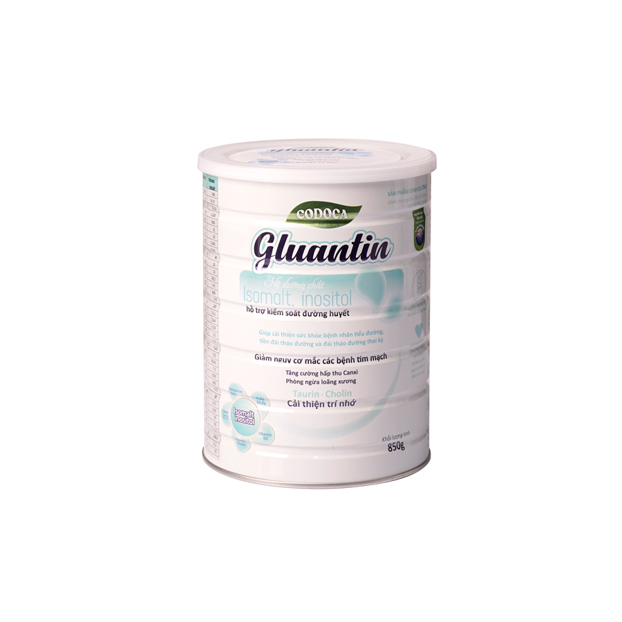 Codoca Gluantin (850g) - Dinh dưỡng cho người tiểu đường - Giúp kiểm soát đường huyết, cải thiện sức khỏe người mắc tiểu đường, đái tháo đường