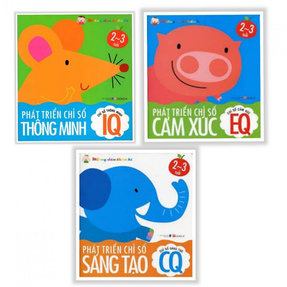 Combo 3 intellectual development books for children: Developing Smart IQ EQ CQ Tặng kèm Bộ thẻ Fasf Card theo chủ đề