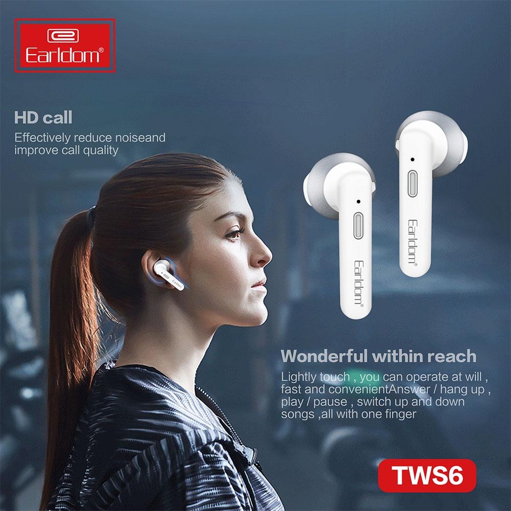 Tai Nghe Bluetooth Earldom TWS6 (2 Tai) - Hàng Chính Hãng