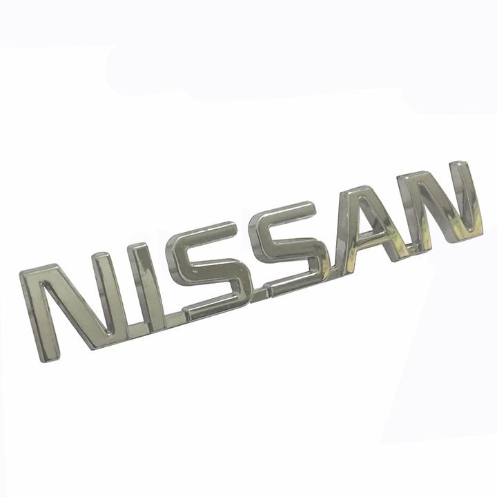 Logo chữ nổi NISSAN dán trang trí đuôi xe