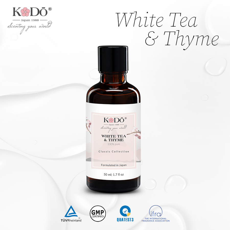 Tinh Dầu Nước Hoa Nguyên Chất Kodo White Tea & Thyme Hương Thơm Quyến Rũ, Ngọt Ngào, Ấm Áp