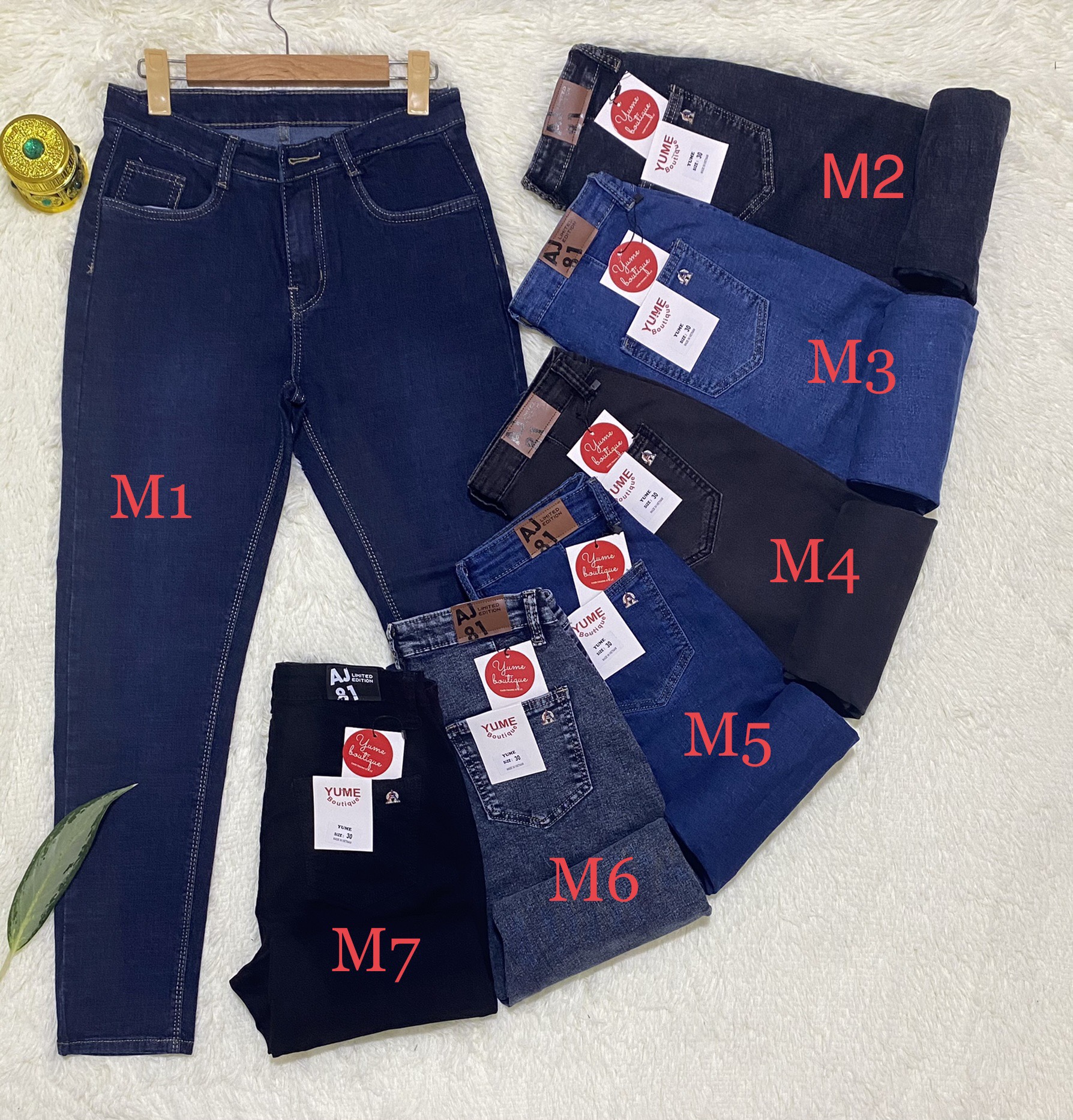Quần jean dài nữ Lưng cao có size 26-44. . YUME JEAN BIGSIZE