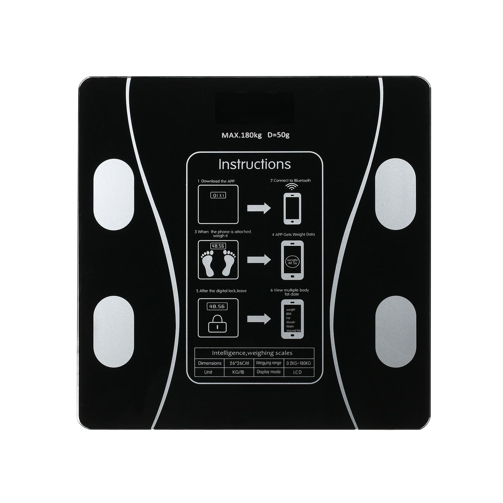 Multi-Functional Rechargeble Home Use Intelligent Body Fat Scale with BT Electronic Digital Weight Scale Body Composition Analyzer Monitor