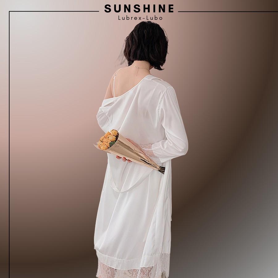 Áo choàng ngủ nữ sexy vải lụa satin cao cấp SUNSHINE LUBREX LUBO