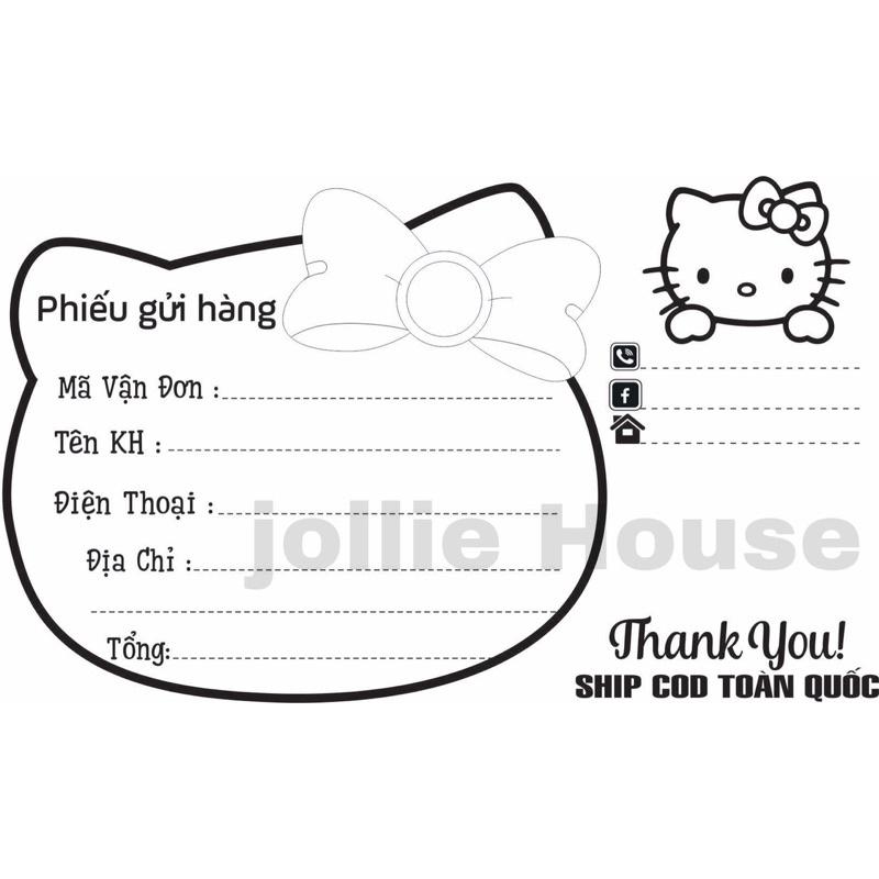 Phiếu Giao Hàng - Phiếu gửi hàng có keo dán ( màu và trắng đen)