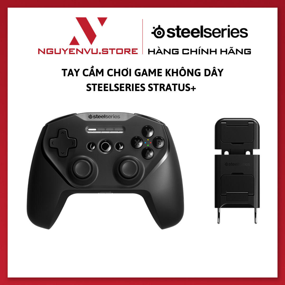 Tay Cầm Chơi Game Không Dây Steelseries Stratus+ Controller For Android/PC - Hàng chính hãng