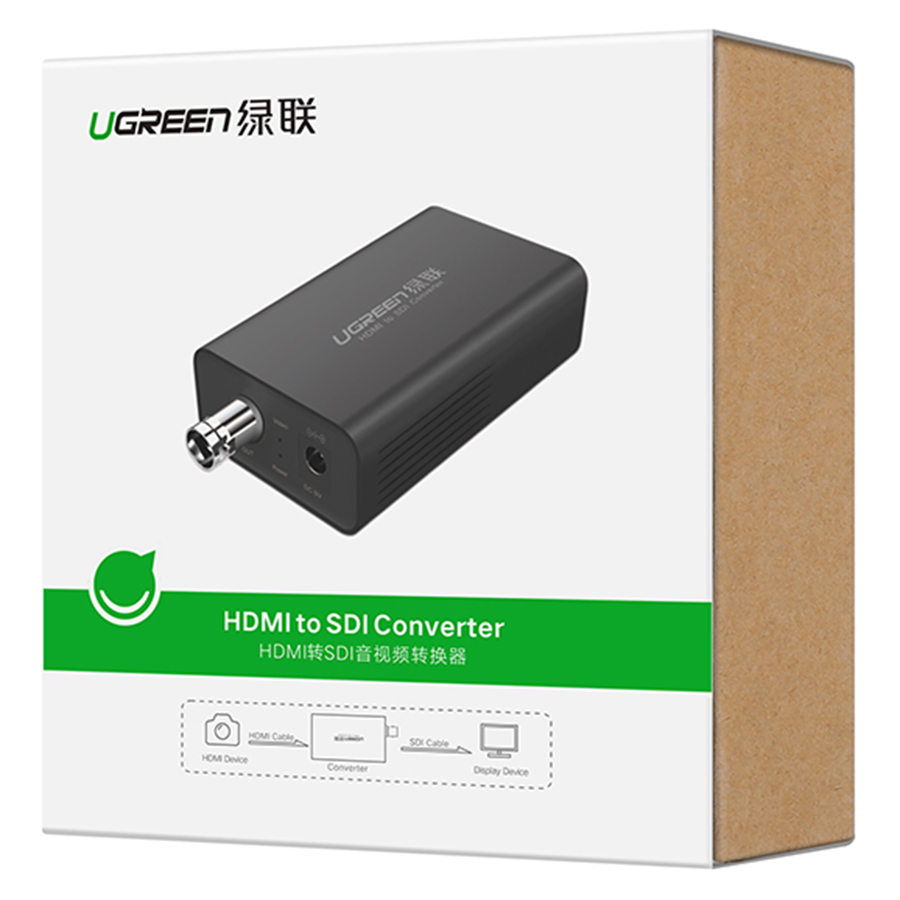 Bộ Chuyển Đổi HDMI To SDI Cho Camera Hỗ Trợ 1080p Ugreen 40966 - Hàng Chính Hãng