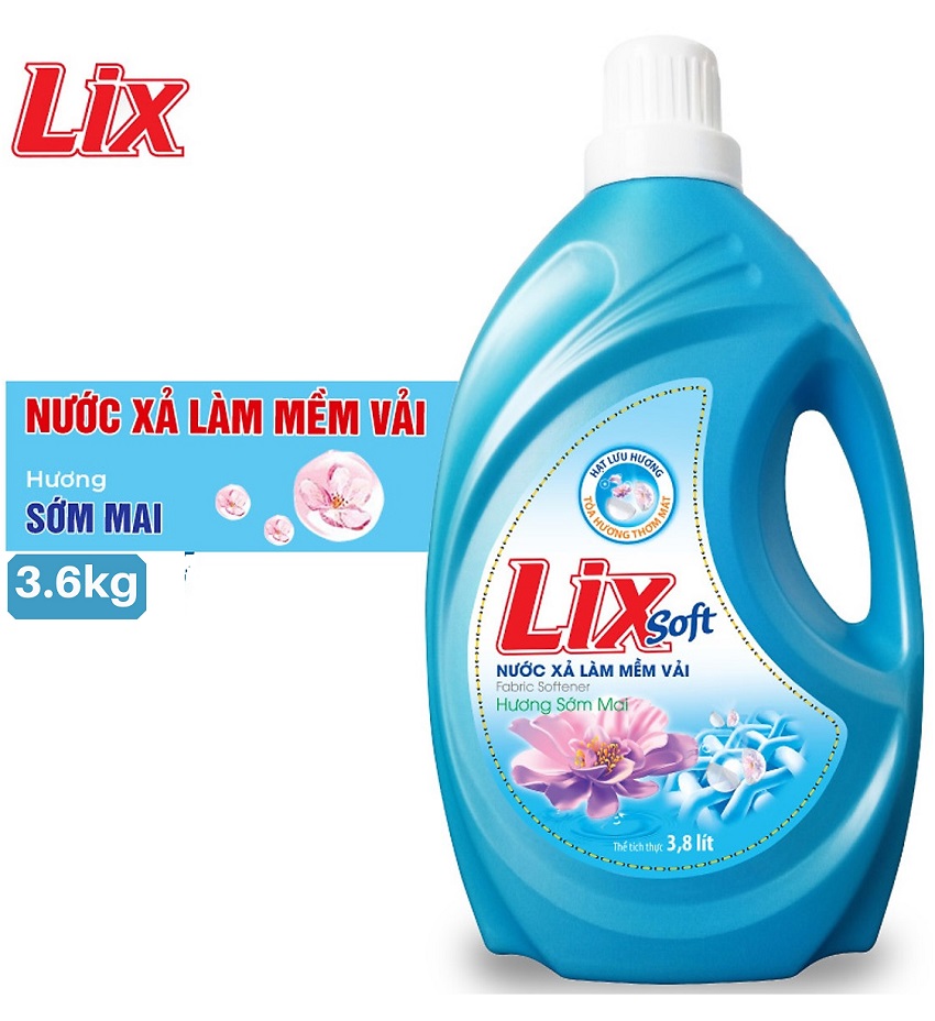 Nước Xả Vải LIX Hương Ban Mai 3.6L - Lưu hương trên từng sợi vải - LSF36