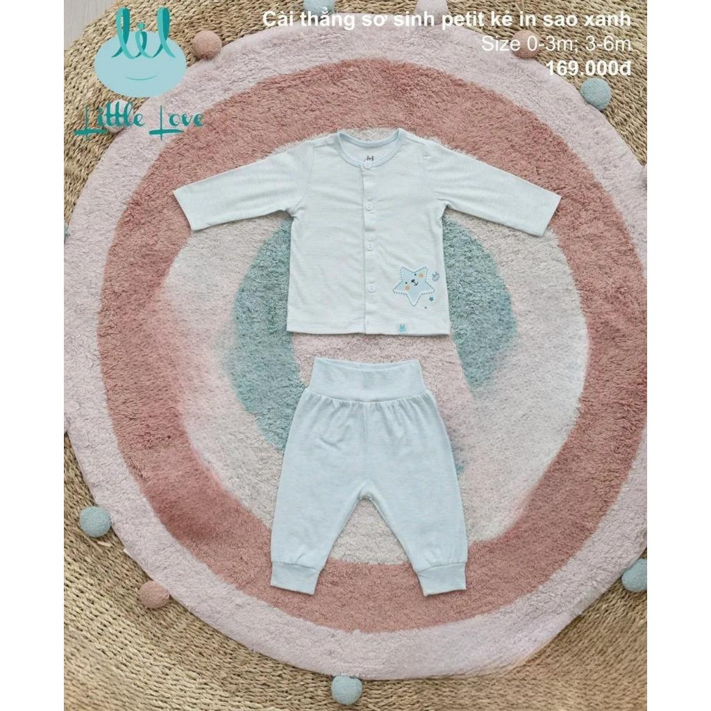 Bộ Quần Áo Dài Tay Chất Petit Cực Mềm, Mát, Siêu Co Giãn Cho Bé Sơ Sinh